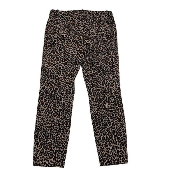 J. Crew Winnie Animal/Leopard/Cheetah Print Stretchy Pull On Pants Women's SZ 4 - Picture 3 of 5
